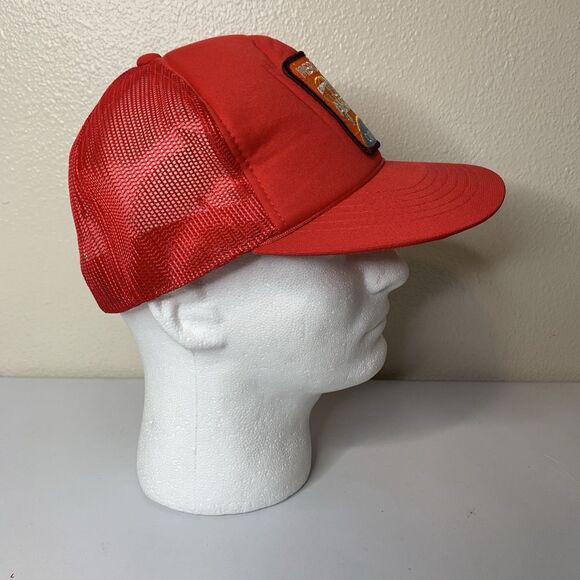 Mercury 7 Aurora Carpenter Patch NASA Space Mission Red Hat SnapBack Vtg - Picture 4 of 9